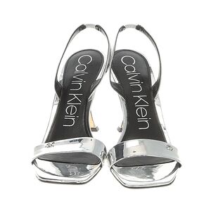 Calvin Klein Byrona Metallic Silver Slingback Heels Size 10 US Women